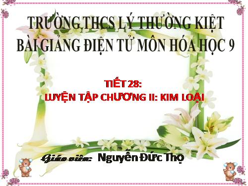 Bài 22. Luyện tập chương 2: Kim loại