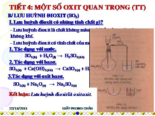 Bài 2. Một số oxit quan trọng