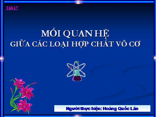 Bài 12. Mối quan hệ giữa các loại hợp chất vô cơ