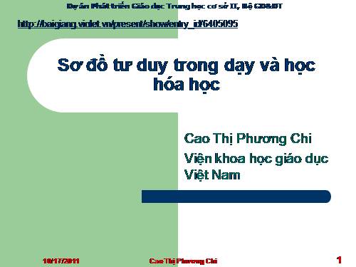 Sử dụng bản đồ tư duy dạy hóa học