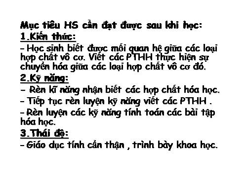 Bài 12. Mối quan hệ giữa các loại hợp chất vô cơ