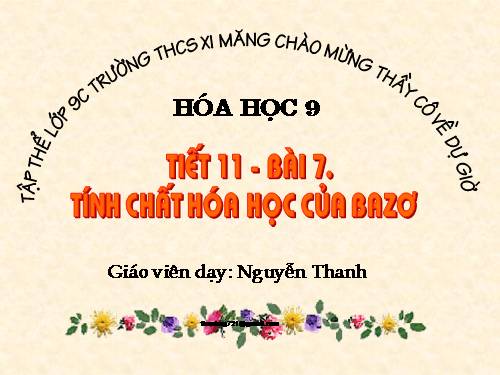 Bài 7. Tính chất hoá học của bazơ