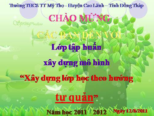 SKKN MÔ HÌNH XÂY DỰNG LỚP HỌC THEO HƯỚNG TỰ QUẢN