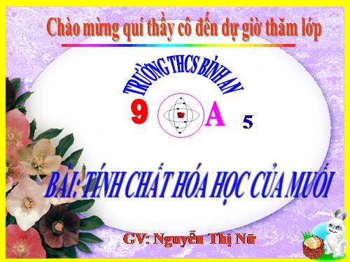 Bài 9. Tính chất hoá học của muối