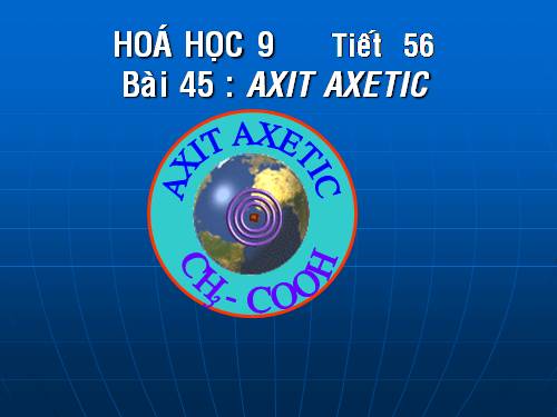 Bài 45. Axit axetic