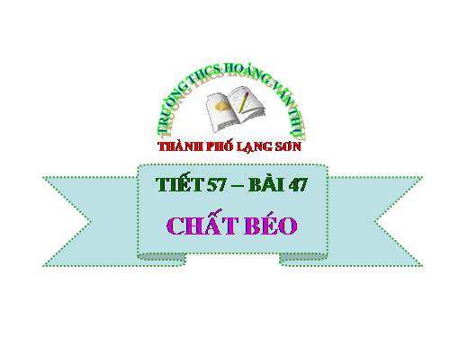 Bài 47. Chất béo