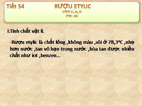 Bài 44. Rượu etylic