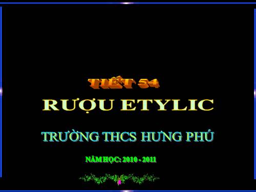 Bài 44. Rượu etylic