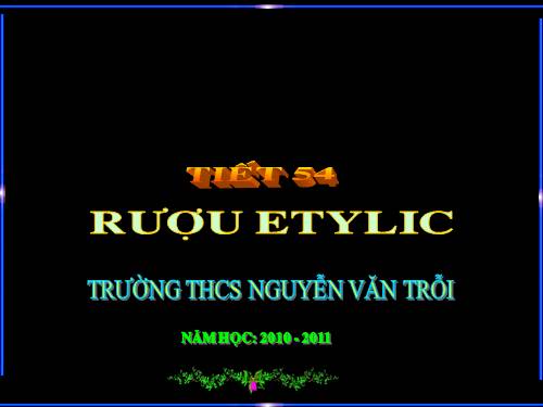 Bài 44. Rượu etylic