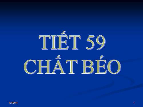 Bài 47. Chất béo