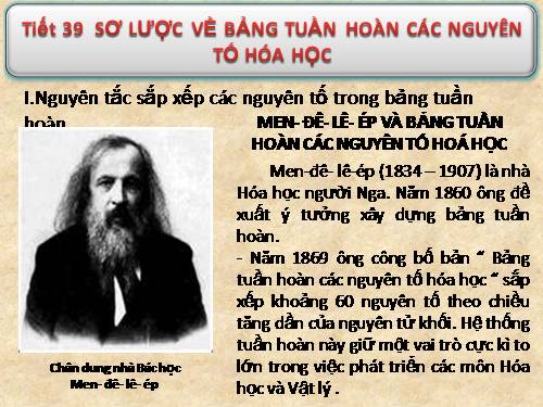 Bài 31. Sơ lược về bảng tuần hoàn các nguyên tố hoá học