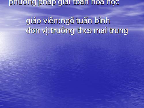 phương pháp tăng giảm khối lượng