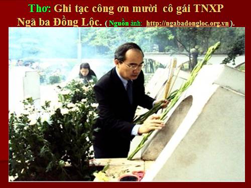 Thơ: Ghi ơn Mười TNXP Ngã ba Đồng Lộc