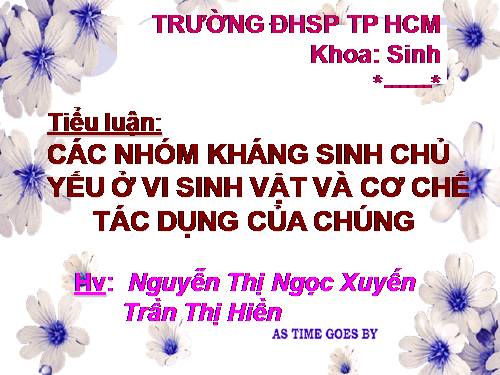 Hóa học: STGT kháng sinh