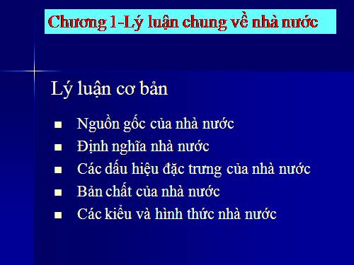 GD CD: STGT LL về nhà nước