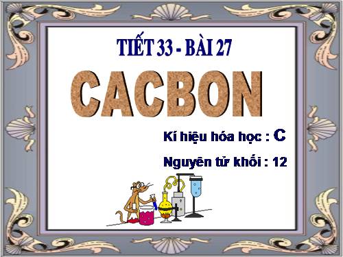 Bài 27. Cacbon