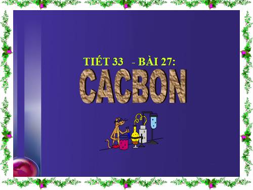 Bài 27. Cacbon