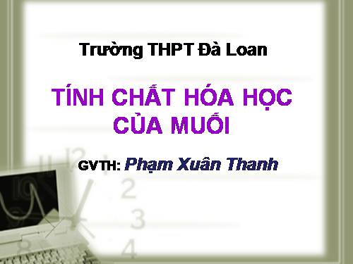 Bài 9. Tính chất hoá học của muối