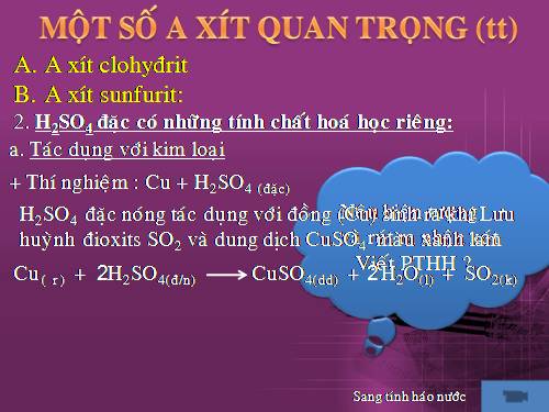 Bài 4. Một số axit quan trọng