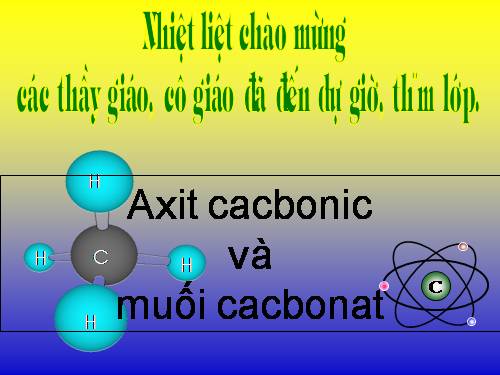 Bài 29. Axit cacbonic và muối cacbonat