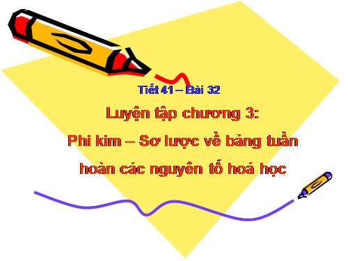 Bài 32. Luyện tập chương 3: Phi kim. Sơ lược về bảng tuần hoàn các nguyên tố hoá học