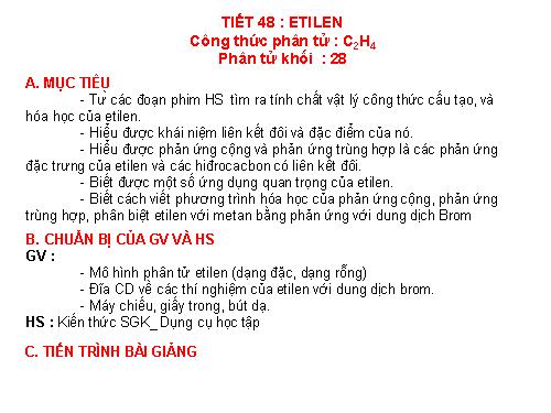 Bài 37. Etilen