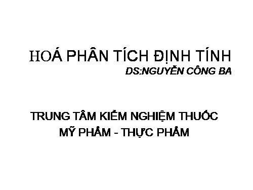 Hoa phan tich