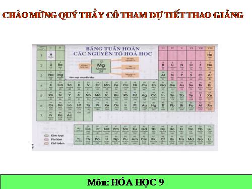 Bài 31. Sơ lược về bảng tuần hoàn các nguyên tố hoá học