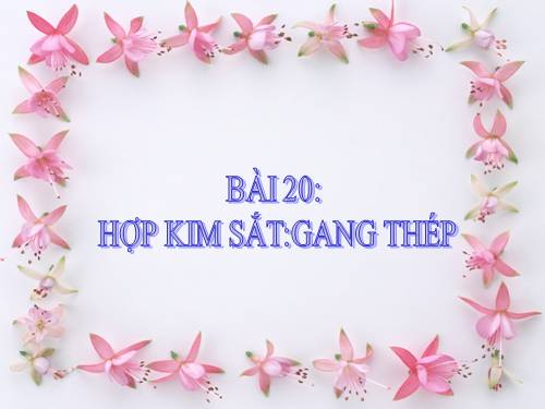 Bài 20. Hợp kim sắt: Gang, thép