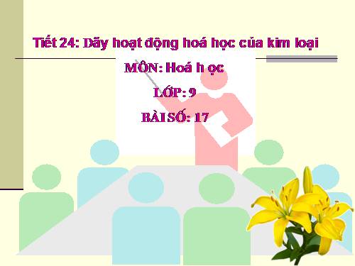 Bài 17. Dãy hoạt động hoá học của kim loại