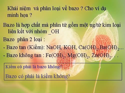 Bài 8. Một số bazơ quan trọng