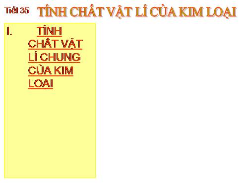 Bài 15. Tính chất vật lí của kim loại