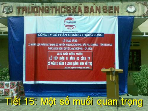 Bài 10. Một số muối quan trọng