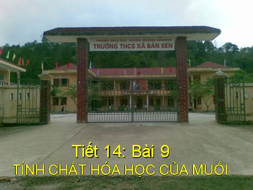 Bài 9. Tính chất hoá học của muối