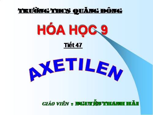 Bài 38. Axetilen