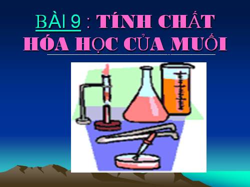 Bài 9. Tính chất hoá học của muối