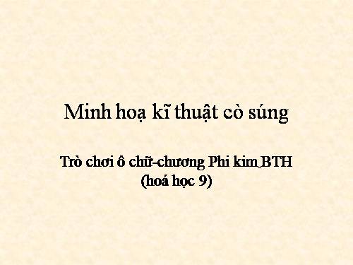 Trò chơi ô chữ-Chương Phi kim