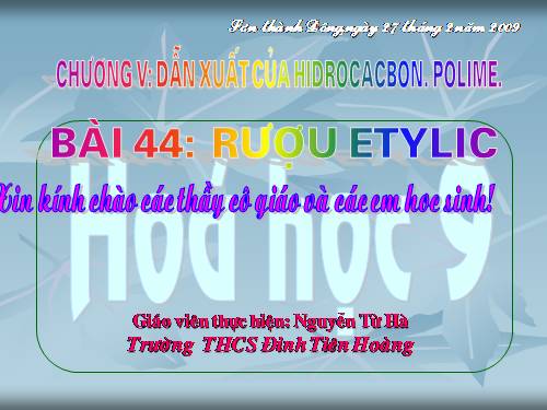 Bài 44. Rượu etylic