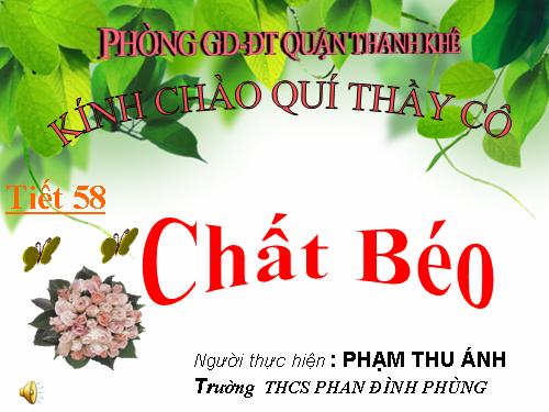 Bài 47. Chất béo