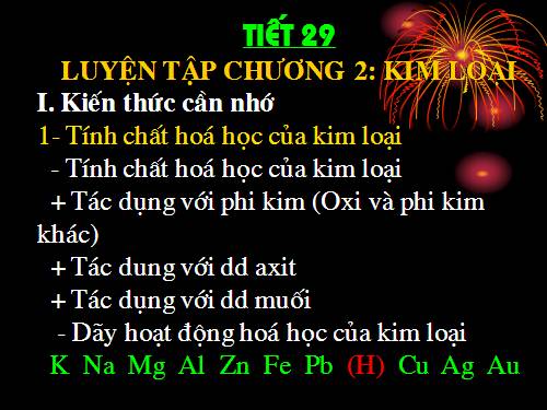 Bài 22. Luyện tập chương 2: Kim loại