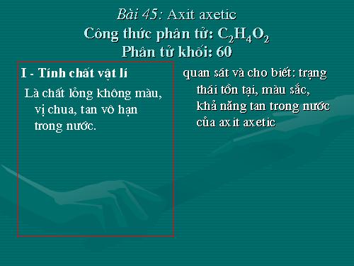 Bài 45. Axit axetic