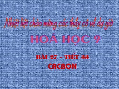Bài 27. Cacbon