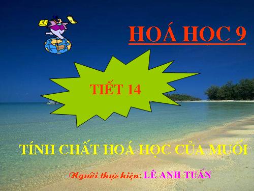 Bài 9. Tính chất hoá học của muối