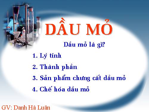 Bài 40. Dầu mỏ và khí thiên nhiên