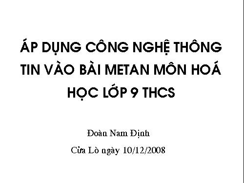 Bài 36. Metan