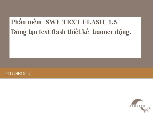 Phần mềm SWF Text flash 1.5 dùng thiết kế banner động