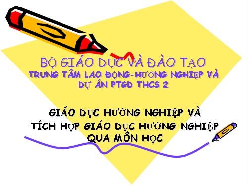 Tích hợp GD Hướng nghiệp vào môn hóa học