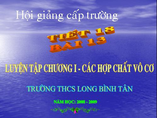 Bài 13. Luyện tập chương 1: Các loại hợp chất vô cơ