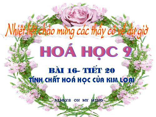 Bài 16. Tính chất hoá học của kim loại