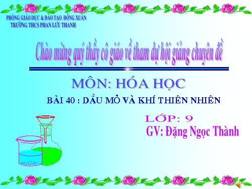 Bài 40. Dầu mỏ và khí thiên nhiên